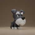 4_.png Schnauzer Cartoon Schlüsselanhänger