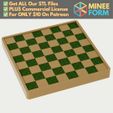 Moss-Chess-Board.jpg Unique Moss Chess Board with Alternating Moss-Filled Squares for Garden or Home MineeForm FDM 3D Print STL File
