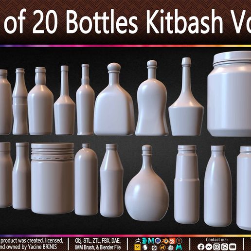 Pack-of-20-Bottles-Kitbash-Volume-03-Sculpted-by-Yacine-BRINIS-Set-030.jpg Pack of 20 Bottles Kitbash Volume 03