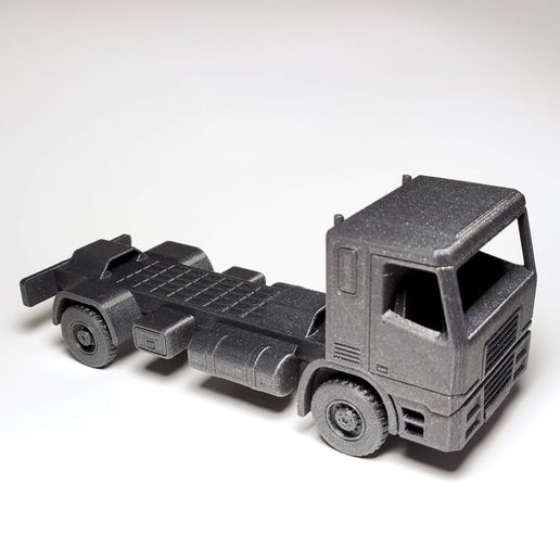 Print-in-Place Modular Truck - Base - Single Rear Axle 3D model