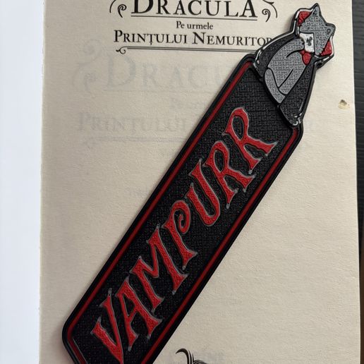 Vampurr 🩸 | Vampire Cat Bookmark