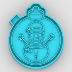 christmas-ornament-snowman_1.jpg christmas ornament snowman - freshie mold - silicone mold box