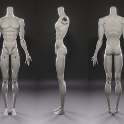 GridArt_20220929_102824455.jpg 3D-Datei Mars-Gelenkkörper (BJD)・Modell zum Herunterladen und 3D-Drucken