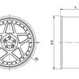 HRE-505-Drawing.jpg HRE 505 Rims  for Diecast 1 : 64 scale