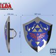 THE LEGEND OF ELDA OCARINA OF TIME 236mm] 587 mm 4 N A Vv 705 mm Designed by DSNME nerd_maker_engineer Hylian Shield from Zelda Ocarina of Time - Life Size