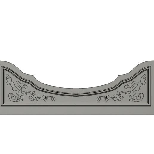 BED FOOTBOARD A - 3D model önizlemesi