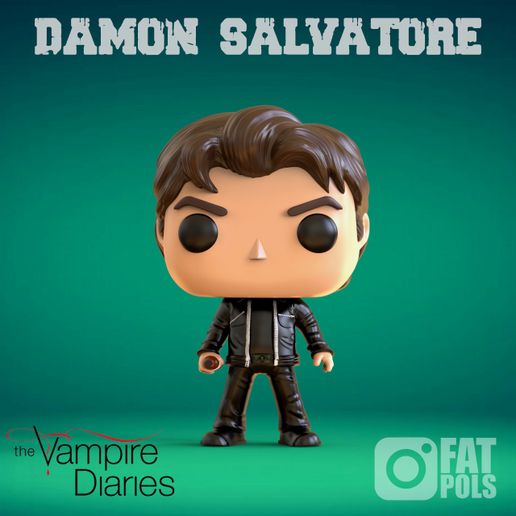 🧛 DAMON SALVATORE VAMPIRE DIARIES CUSTOM POP・Archivo STL