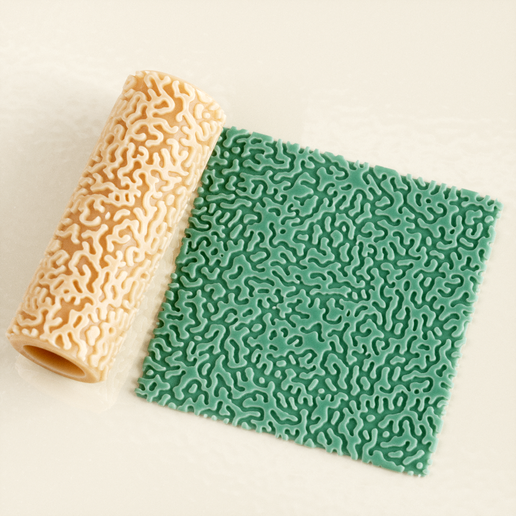 Coral Organic Texture Roller STL File – Seamless Pattern – Digital Download