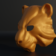 .9.png Tiger Cosplay Face Mask 3D print model