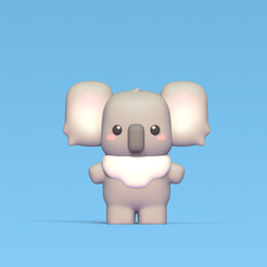 Cod2165-Square-Koala-1.png Fichier 3D Koala carré・Design pour imprimante 3D à télécharger