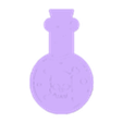 PotionDeath.stl 4 Potion Bottles, 2D Wall Art, Death Potion, Mana Potion, Love Potion, Sleep Potion, STL and SVG, Magic, Spells, Halloween