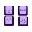 Sova, Flat keycap, profile inwards, angle (Mihovec Design).stl Sova Keycaps Valorant (Multiple Designs - Variations) Bundle