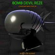 01.jpg Файл STL Шлем Bomb Devil Reze - Косплей Chainsawman・Модель для печати в 3D скачать