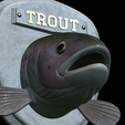 Rainbow-trout-solo-model-open-mouth-1-22.png fish head trophy rainbow trout / Oncorhynchus mykiss open mouth statue detailed texture for 3d printing