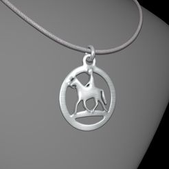 horse-3.jpg Free STL file Horse STL jewelry pendant・3D printer design to download