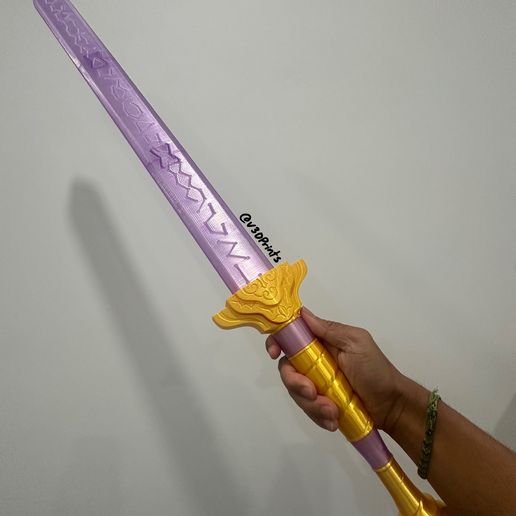 Rumi's Sword | Kpop Demon Hunters Prop Weapon | Hourglass Press-fit Joints - 3D model önizlemesi