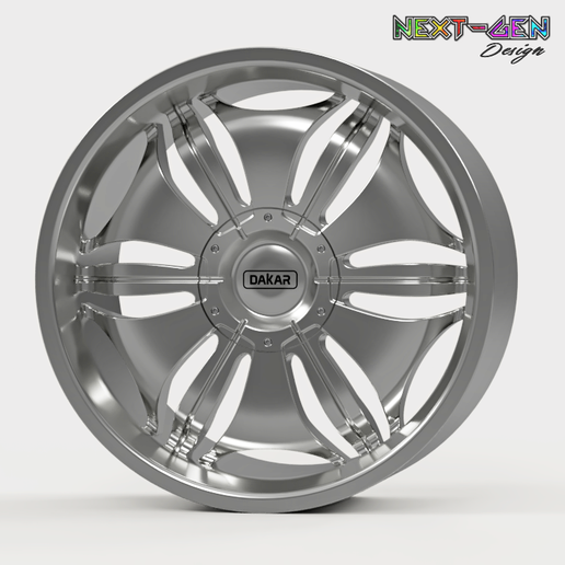 Next-Gen Rim - Dakar Wheels (Unknown) (STL FILES)