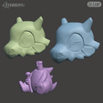 Cu_0000_totorotrio.png Cubone Chibi 2 Models Easy Print Pokemon