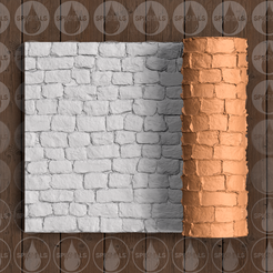 rock_wall.png Fichier STL Rouleau à texture fine (faible coût de résine) - Mur de briques en pierre - 4,5 pouces de hauteur・Design pour imprimante 3D à télécharger