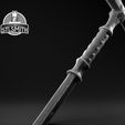 Threaded_Cane_02_Render_BW.jpg Threaded Cane Bloodborne Life Size Prop STL