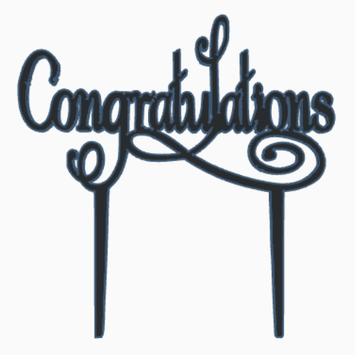 Silhouette Painting - Congratulation 3D model