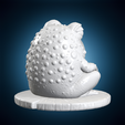 sapo-resmungo-no-nenfar-stl-3d-print-turntable-03-144deg.png Grumpy Frog on Lily Pad 3D Print Model