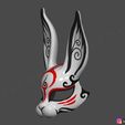 02.jpg Rabbit Mask - Fox Mask - Bunny Mask - Demon Kitsune Cosplay 3D print model