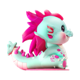003.png Cute Pink Dragon 3D print model