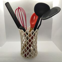 Vase_CorbeilleUstensiles1.jpg Fichier STL Vase - Corbeille à Ustensiles・Modèle pour imprimante 3D à télécharger