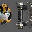 Bee.jpg Transformers Prime Beast Hunter Bumblebee (Unmasked head) and Polarity Gauntlet