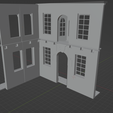 3.png European house facade with bay window 1/35 scale