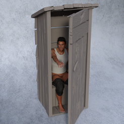 outhouse.png Free 3MF file Outhouse oops・Design to download and 3D print