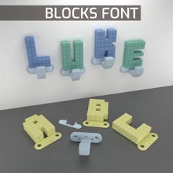Blocks-Font.jpg Letter coat hangers - Blocks font