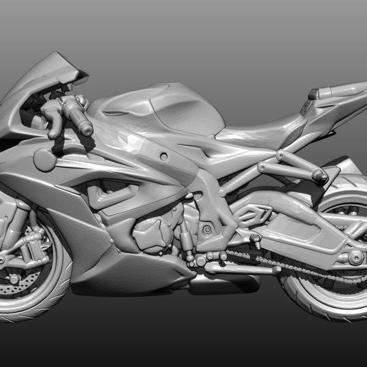 🏍️ motorcycle BMW S1000 Scale 1/64・ OBJ File for ・Cults
