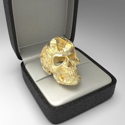 untitled.11.jpg STL file Skull ring 3D print model・3D printer design to download