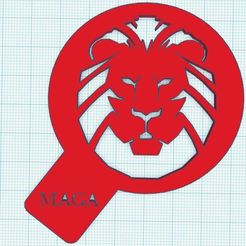 Maga.JPG STL-Datei Coffee Stencil MAGA Trump Lion 2020 herunterladen • Design zum 3D-Drucken, HostagePotatoChips