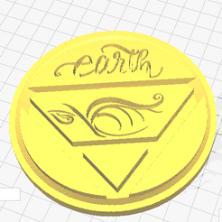 earth.png STL file Earth Symbol Coaster・Model to download and 3D print