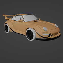 1.png STL file Porsche 993 GT2 Widebody Kit・Design to download and 3D print