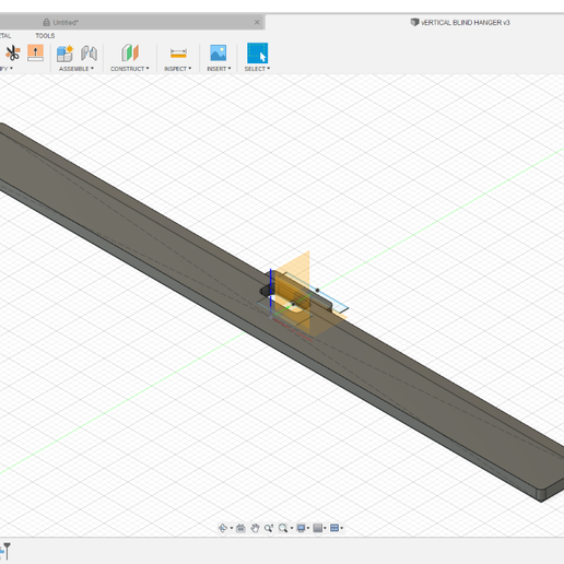 Vertical blind hanger 3D model