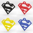 Superman_Keychain.jpg Download free STL file Superman Logo Pendant & Keychain • 3D print design, FORMBYTE
