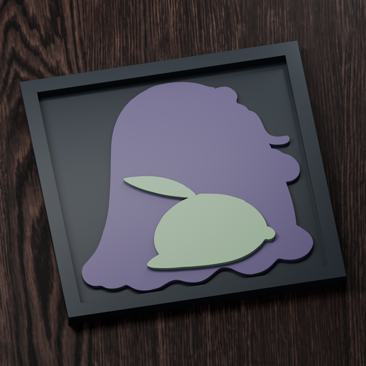 Swalot Line - Pokemon Silhouette Frame | Normal, Inverse & Scaled STL