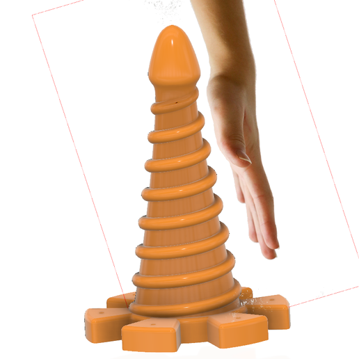 super extremal anal plug dildo extender cone v16-3 3d print cnc STL  File for Cults