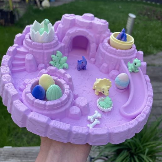Dinosaur Hatchery Playset STL | Dino Nursery & Egg Hatching Play World | Sensory Play Set | 3D Printable Dinosaur Set