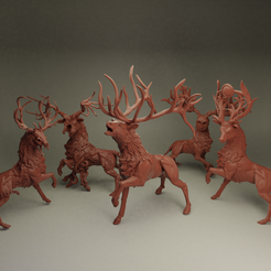 group.png 3D file The Deer Gods - The Complete Deer Gods・3D printable model to download