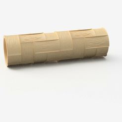 bambu-01.jpg Archivo STL Rodillo texturizador de bambú Wooven・Design para impresora 3D para descargar