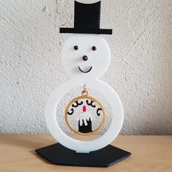 20180521_175759.jpg STL file snowman and his Christmas ball・3D printer model to download