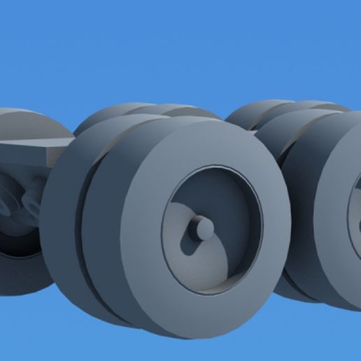 Download STL file N scale Semi Trailer Wheel Set • 3D print model ・ Cults