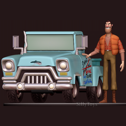 asdfasddx.png 3D file Shaw with his Car - Open Season・3D printable model to download