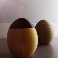 2.jpg Archivo STL gratuito ¡Un huevo hueco para esconder una sorpresa!・Objeto para descargar e imprimir en 3D, Rudddy