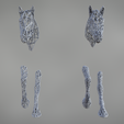 1.png 3D-Datei PFERD DRAHTGITTER WANDDEKOR (2 DESIGNS)・Design zum Herunterladen und 3D-Drucken